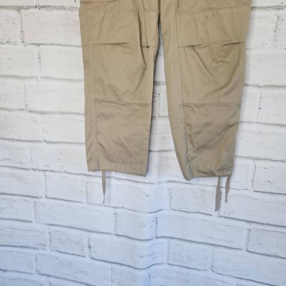 Empyre Mens Tan Khaki Mid-Rise Relaxed Fit Flat Front Baggy Cargo Pants Size 28 - Picture 4 of 13